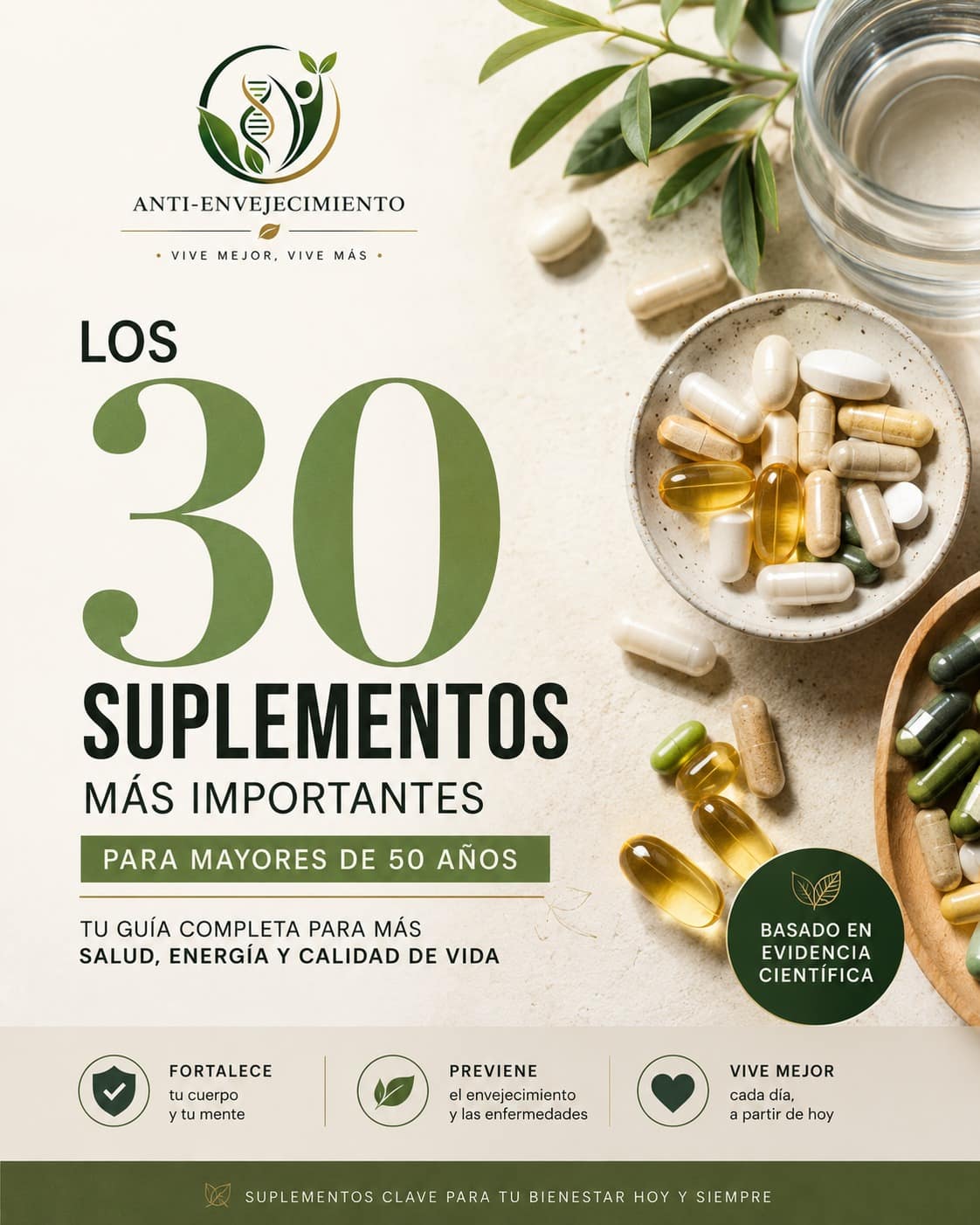 📘 Los 30 suplementos más importantes para mayores de 50 añosHemos preparado una guía práctica, clara y basada en la evidencia científica para ayudarte a conocer qué suplementos pueden ser útiles a partir de los 50 años, cuándo tienen sentido y qué beneficios pueden aportar.No encontrarás promesas milagrosas ni recomendaciones sin fundamento. Solo información rigurosa para ayudarte a tomar decisiones informadas sobre tu salud.🔒 Esta guía es exclusiva para nuestros suscriptores.Si todavía no formas parte de nuestra comunidad, suscríbete gratuitamente y obtendrás acceso inmediato a esta y a otros recursos exclusivos sobre longevidad, nutrición, ejercicio, prevención y envejecimiento saludable.Porque la mejor inversión que puedes hacer es cuidar de tu salud.👉 Suscríbete hoy y descarga tu guía exclusiva.#Longevidad #AntiEnvejecimiento #Salud50Plus #Suplementos #EnvejecimientoSaludable #Prevención #Bienestar #VidaSaludable #Nutrición #ViveMejorViveMás