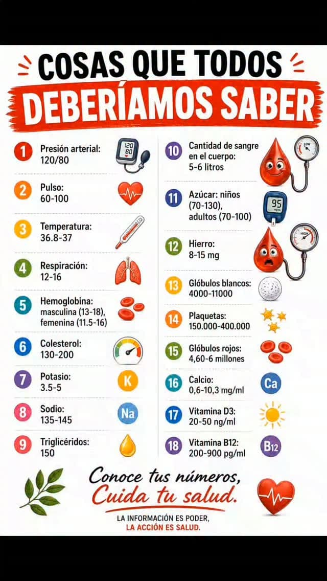 Cosas qué todos deberíamos saber con respecto a nuestra salud.